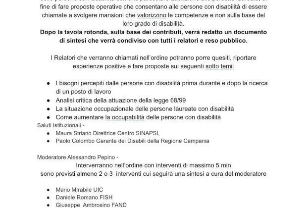 In occasione della Giornata Internazionale delle Persone con Disabilità